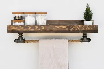 Pukkuri Veggoppheng 60 cm - Svart - Oppbevaring - Hylle - Vegghylle