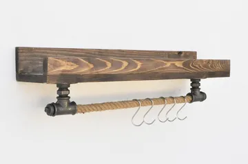 Pukkuri Veggoppheng 60 cm - Svart - Oppbevaring - Hylle - Vegghylle