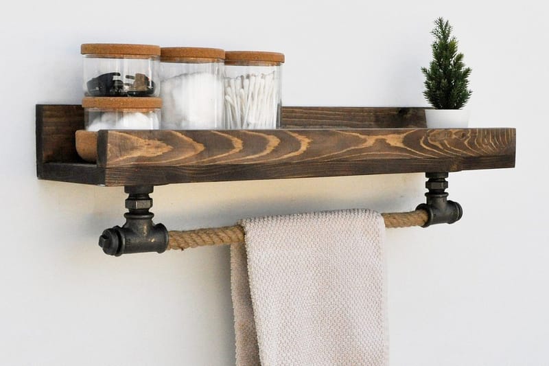 Pukkuri Veggoppheng 60 cm - Svart - Oppbevaring - Hylle - Vegghylle