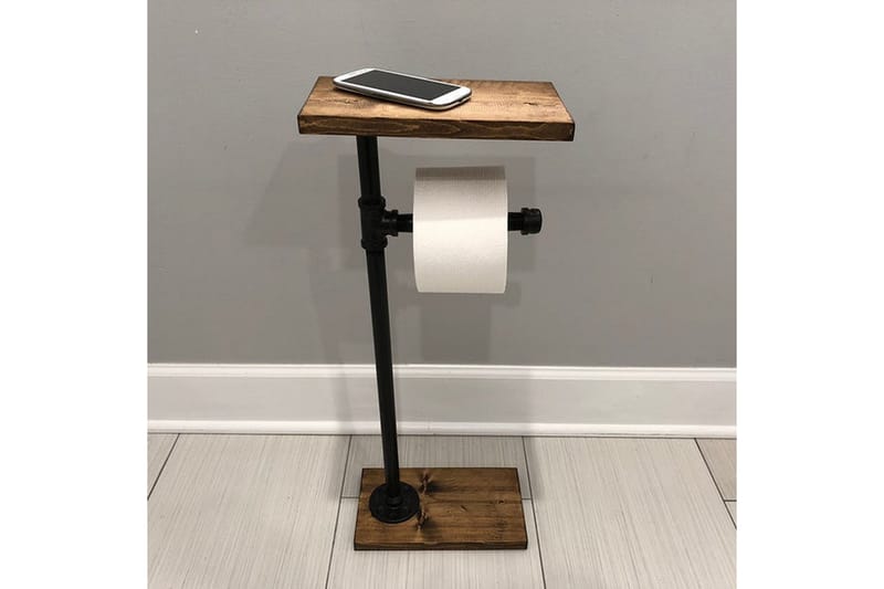 Pukkuri Papirholder 30 cm - Brun/Svart - Interiør - Baderomsinnredning - Toalettrullholdere