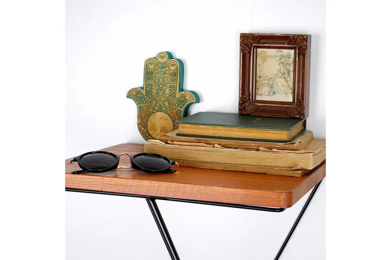 Pukkuri Papirholder med Hylle 33 cm - Brun/Svart - Oppbevaring - Hylle - Vegghylle