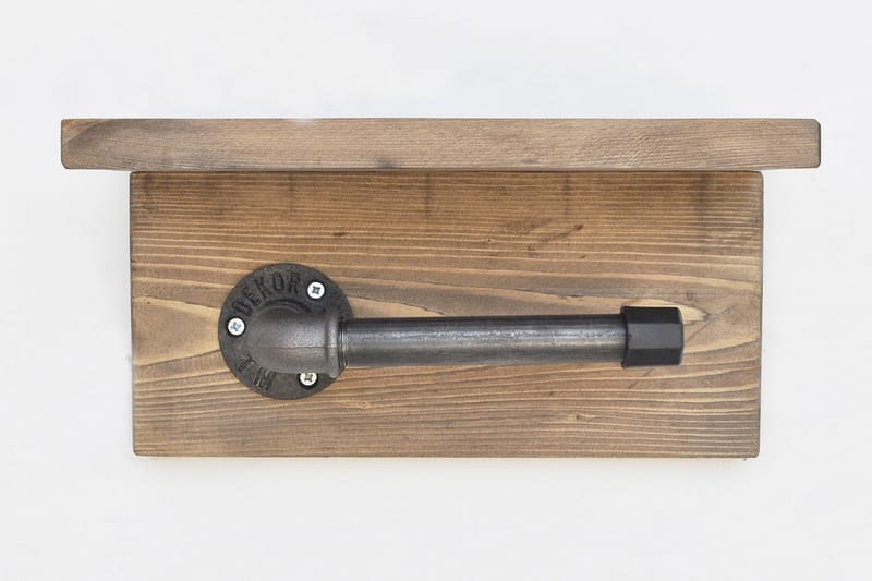 Pukkuri Papirholder 30 cm - Brun/Svart - Interiør - Baderomsinnredning - Toalettrullholdere