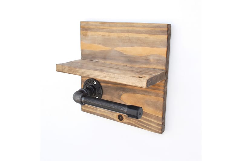 Pukkuri Papirholder 14 cm - Brun/Svart - Interiør - Baderomsinnredning - Toalettrullholdere