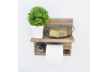 Pukkuri Papirholder 14 cm - Brun/Svart - Interiør - Baderomsinnredning - Toalettrullholdere