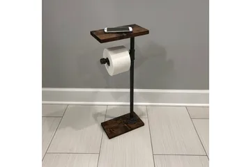 Pukkuri Papirholder 30 cm - Brun/Svart - Interiør - Baderomsinnredning - Toalettrullholdere