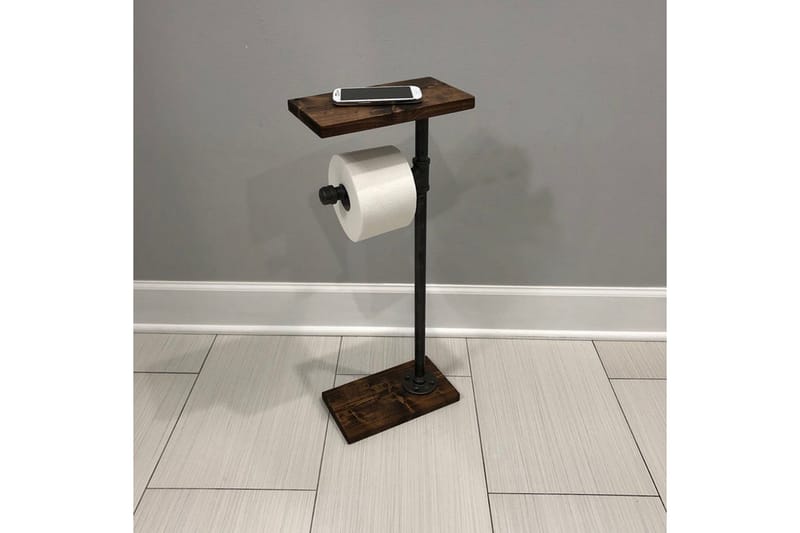Pukkuri Papirholder 30 cm - Brun/Svart - Interiør - Baderomsinnredning - Toalettrullholdere