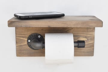 Pukkuri Papirholder 30 cm - Brun/Svart - Interiør - Baderomsinnredning - Toalettrullholdere