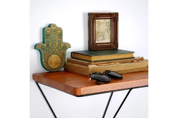 Pukkuri Papirholder med Hylle 33 cm - Brun/Svart - Oppbevaring - Hylle - Vegghylle