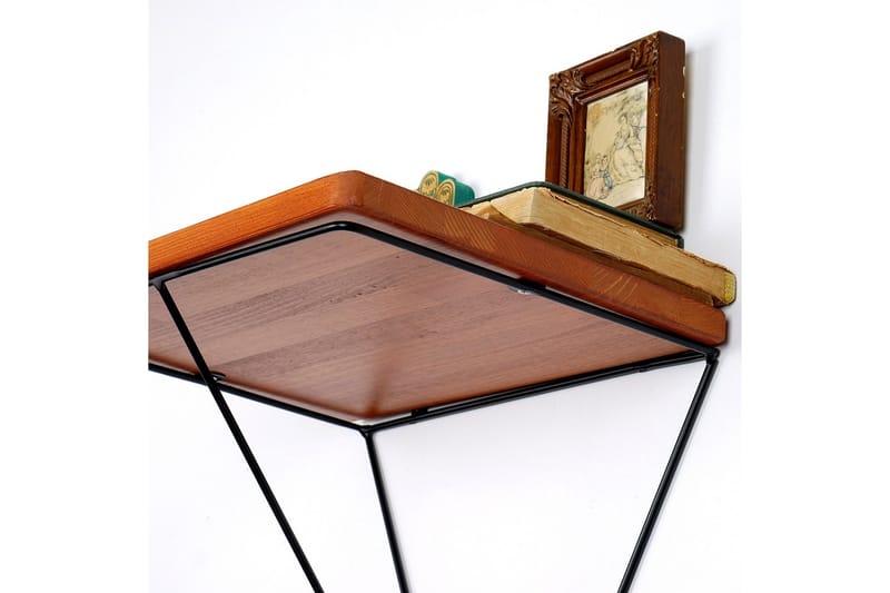 Pukkuri Papirholder med Hylle 33 cm - Brun/Svart - Oppbevaring - Hylle - Vegghylle