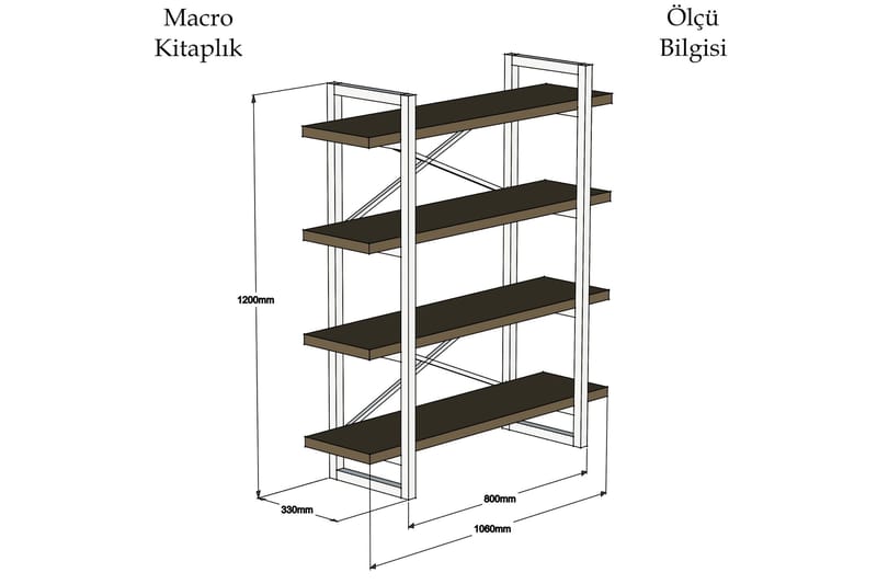 Puqa Design Bokhylle - Oppbevaring - Hylle - Vegghylle