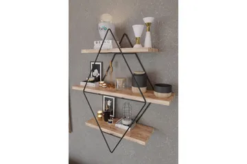 Rambabu Vegghylle 70 cm - Gull/Svart - Oppbevaring - Hylle - Vegghylle