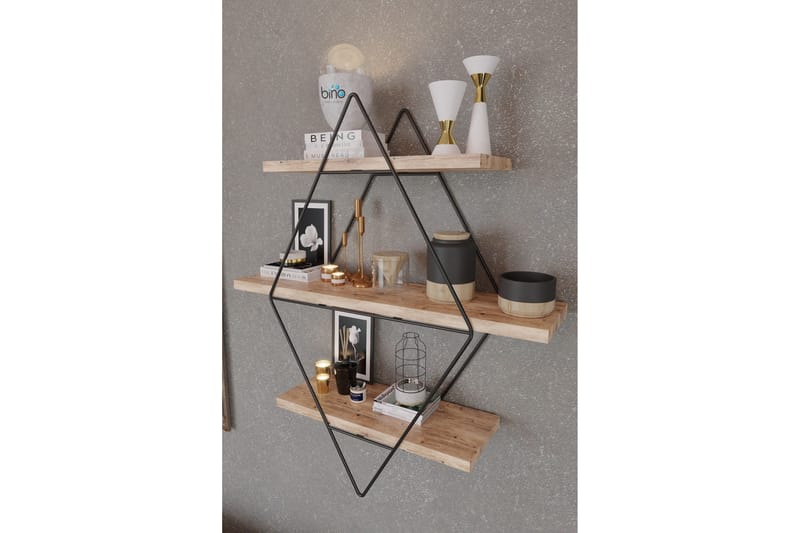Rambabu Vegghylle 70 cm - Gull/Svart - Oppbevaring - Hylle - Vegghylle