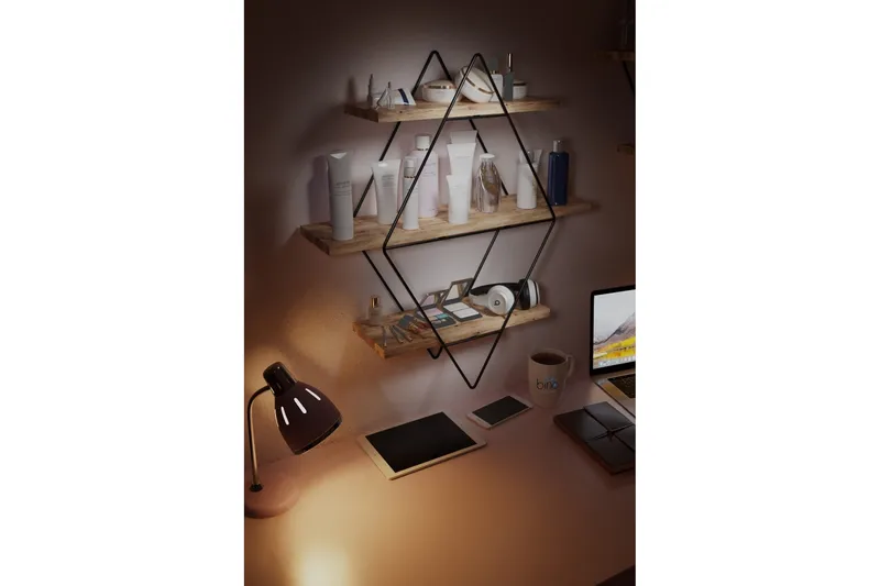 Rambabu Vegghylle 70 cm - Gull/Svart - Oppbevaring - Hylle - Vegghylle