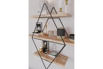 Rambabu Vegghylle 70 cm - Gull/Svart - Oppbevaring - Hylle - Vegghylle