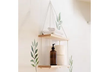 Raniye Vegghylle 40x2 cm - Mørkebrun - Oppbevaring - Hylle - Vegghylle