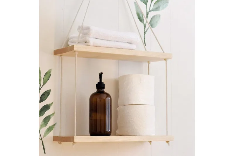 Raniye Vegghylle 40x2 cm - Mørkebrun - Oppbevaring - Hylle - Vegghylle