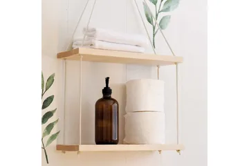 Raniye Vegghylle 40x2 cm - Mørkebrun - Oppbevaring - Hylle - Vegghylle