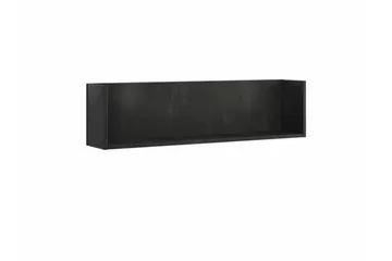 Rathmore Vegghylle 102x27 cm i Mørkt Tre - Svart - Oppbevaring - Hylle - Vegghylle