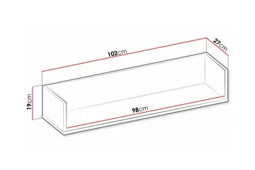 Rathmore vegghylle 102x27 cm - Oppbevaring - Hylle - Vegghylle