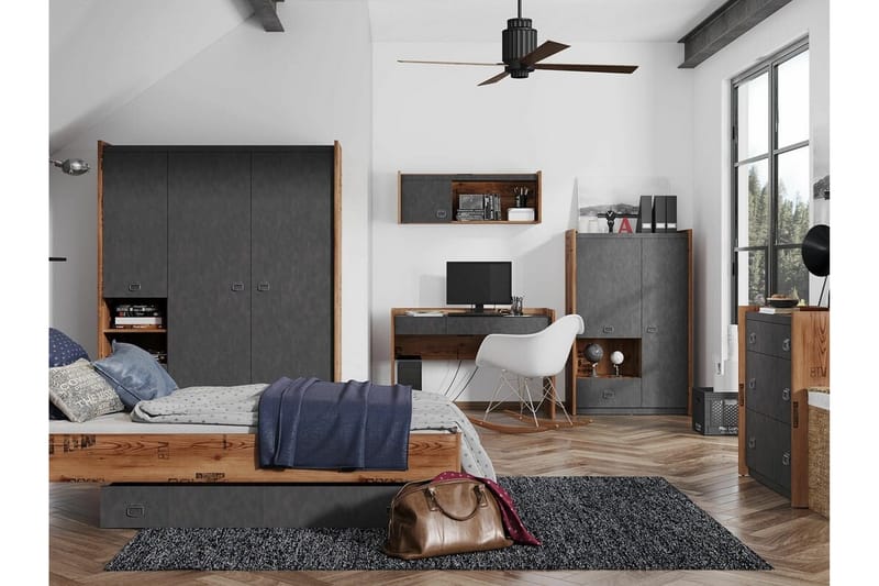 Rathmore Vegghylle 110x28 cm - Grå - Oppbevaring - Hylle - Vegghylle