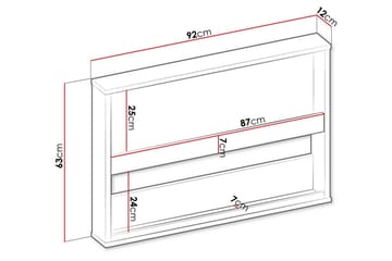 Rathmore Vegghylle 92x12 cm - Svart - Oppbevaring - Hylle - Vegghylle