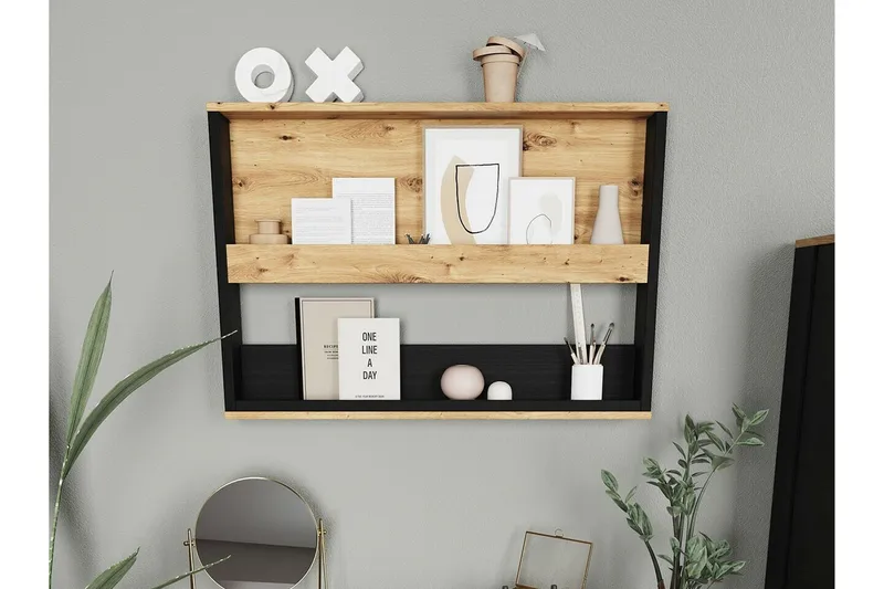 Rathmore Vegghylle 92x12 cm - Svart - Oppbevaring - Hylle - Vegghylle