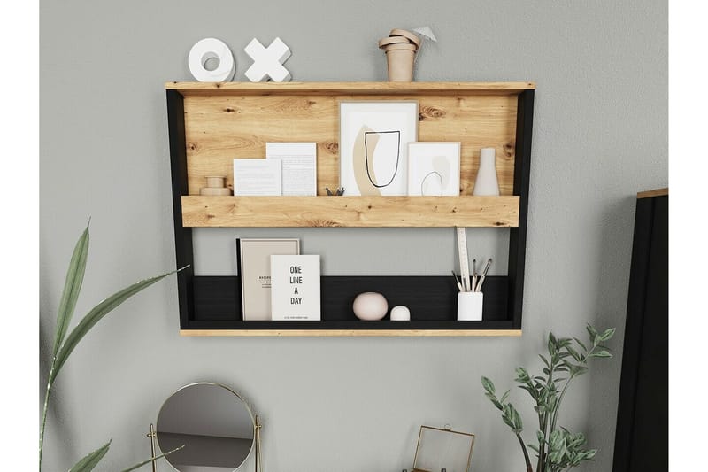 Rathmore Vegghylle 92x12 cm - Svart - Oppbevaring - Hylle - Vegghylle