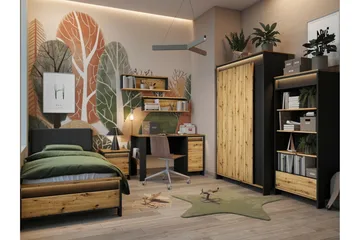 Rathmore Vegghylle 92x22 cm - Svart - Oppbevaring - Hylle - Vegghylle