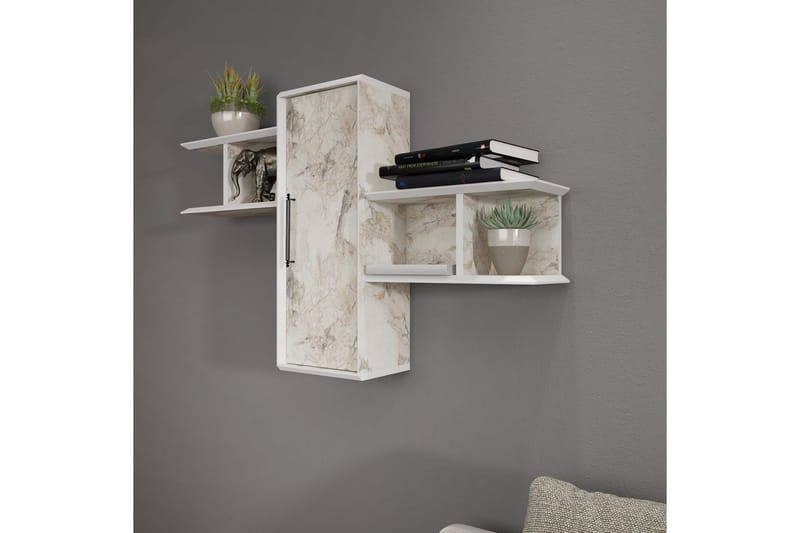 Rinorea Vegghylle 118,6x51,8 cm - Hvit - Oppbevaring - Hylle - Vegghylle