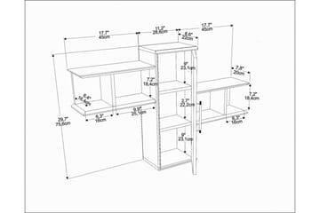 Rinorea Vegghylle 118,6x51,8 cm - Svart - Oppbevaring - Hylle - Vegghylle
