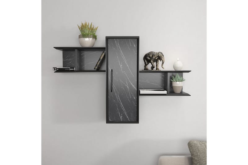 Rinorea Vegghylle 118,6x51,8 cm - Svart - Oppbevaring - Hylle - Vegghylle