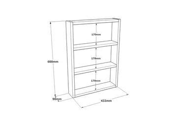 Rinorea Vegghylle 43,2x60 cm - Hvit - Oppbevaring - Hylle - Vegghylle
