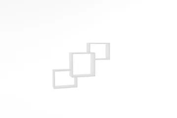 Rinorea Vegghylle 98x72 cm - Hvit - Oppbevaring - Hylle - Vegghylle