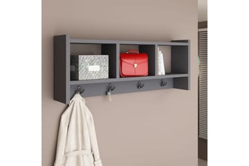 Rinorea Veggkrok 75,6x35 cm - Antrasitt - Oppbevaring - Hylle - Vegghylle