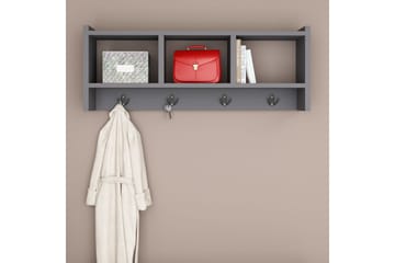 Rinorea Veggkrok 75,6x35 cm - Antrasitt - Oppbevaring - Hylle - Vegghylle