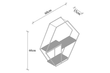 Serotinus Vegghylle 60x15 cm 3 Hyller - Oppbevaring - Hylle - Vegghylle