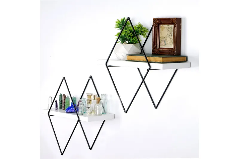 Sivrice Vegghylle 31x15 cm - Hvit - Oppbevaring - Hylle - Vegghylle