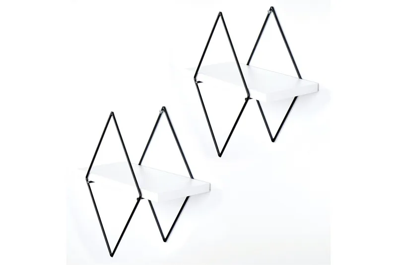 Sivrice Vegghylle 31x15 cm - Hvit - Oppbevaring - Hylle - Vegghylle