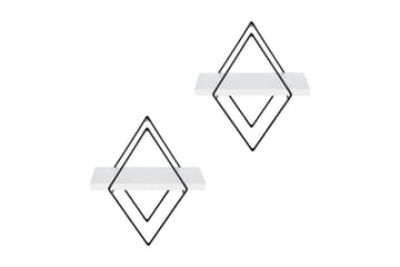 Sivrice Vegghylle 31x15 cm - Hvit - Oppbevaring - Hylle - Vegghylle