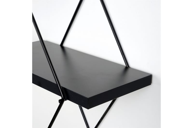 Sivrice Vegghylle 31x15 cm - Svart - Oppbevaring - Hylle - Vegghylle