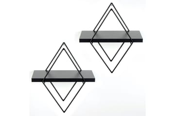 Sivrice Vegghylle 31x15 cm - Svart - Oppbevaring - Hylle - Vegghylle