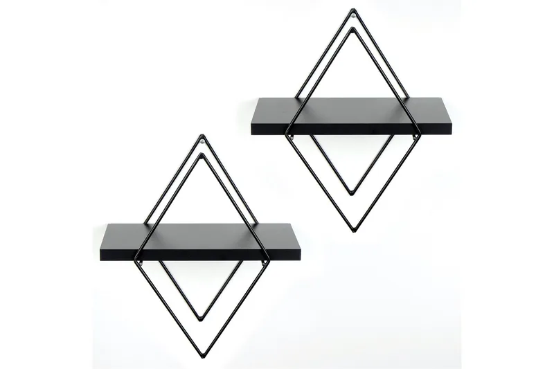 Sivrice Vegghylle 31x15 cm - Svart - Oppbevaring - Hylle - Vegghylle