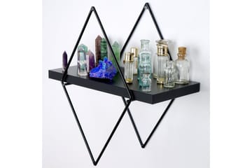Sivrice Vegghylle 31x15 cm - Svart - Oppbevaring - Hylle - Vegghylle