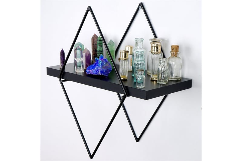 Sivrice Vegghylle 31x15 cm - Svart - Oppbevaring - Hylle - Vegghylle