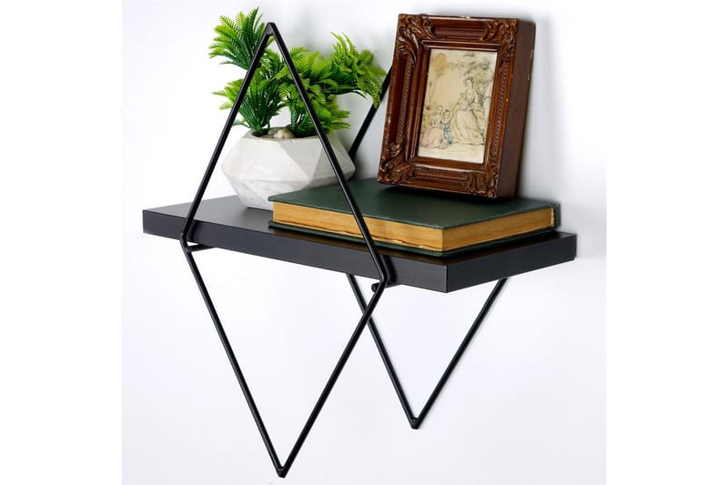 Sivrice Vegghylle 31x15 cm - Svart - Oppbevaring - Hylle - Vegghylle
