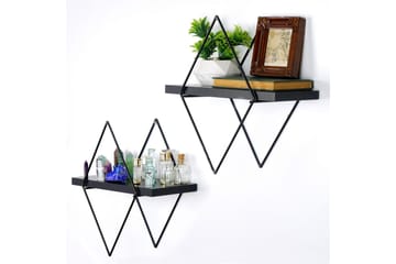 Sivrice Vegghylle 31x15 cm - Svart - Oppbevaring - Hylle - Vegghylle