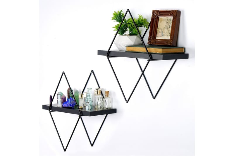 Sivrice Vegghylle 31x15 cm - Svart - Oppbevaring - Hylle - Vegghylle