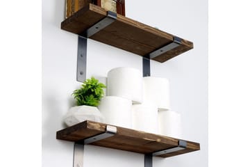 Slovinski Vegghylle 40 cm - Svart / Valnøtt - Oppbevaring - Hylle - Vegghylle