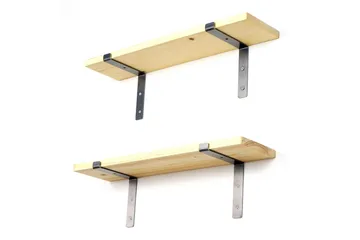 Straad Vegghylle 60 cm - Svart / Valnøtt - Oppbevaring - Hylle - Vegghylle