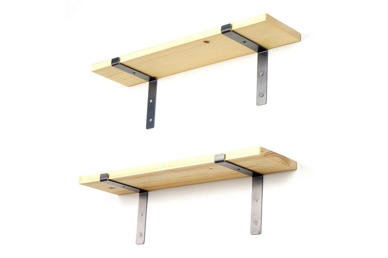 Straad Vegghylle 60 cm - Svart / Valnøtt - Oppbevaring - Hylle - Vegghylle